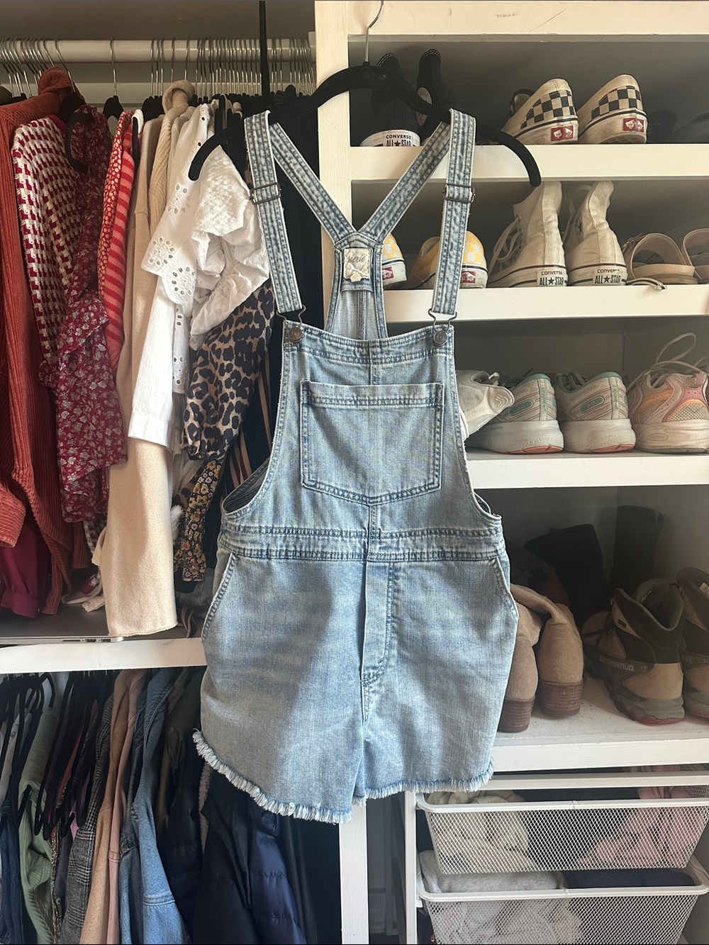 Aerie Jean short overalls
